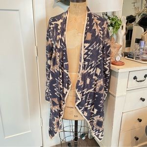 Tribal patterned Cardigan Vintage wash
